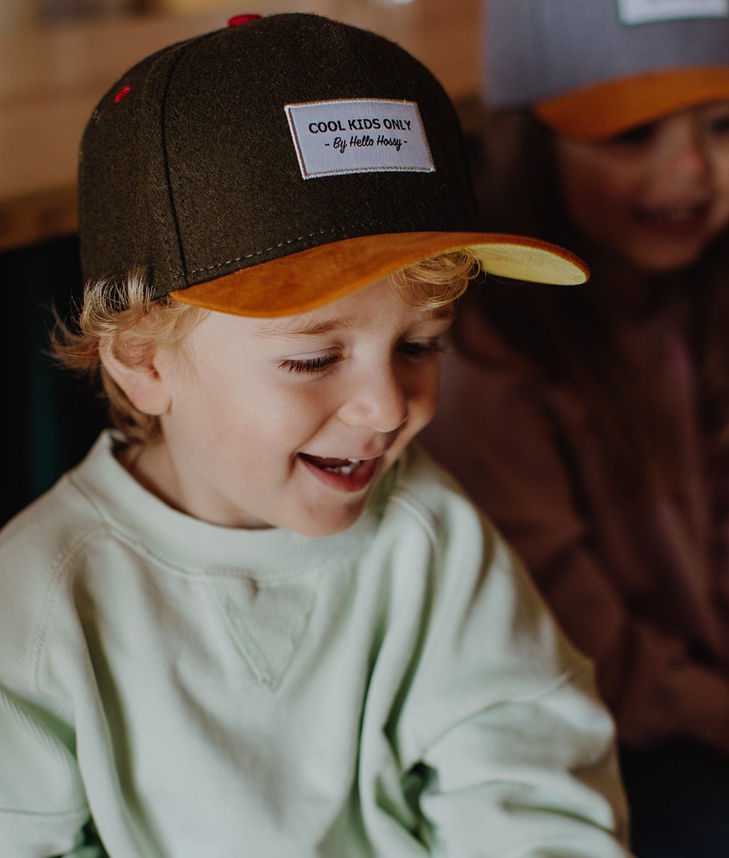 Casquette Melton Khaki Enfants & Bébés, Cool Kids Only, Hello Hossy