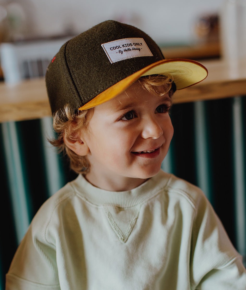 Casquette Melton Khaki Enfants & Bébés, Cool Kids Only, Hello Hossy