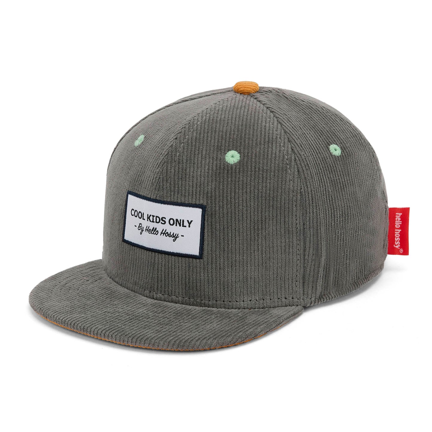 Casquette velours grise Sweet Berry pour enfant – vue de 3/4