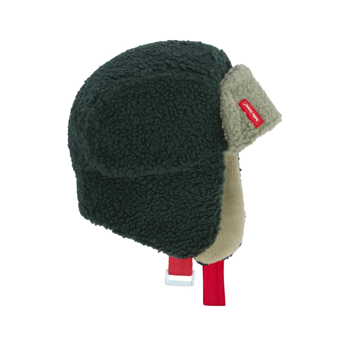 Chapka en moumoute et polaire bicolore Cozy Neo pour enfant et bébé – vue de profil