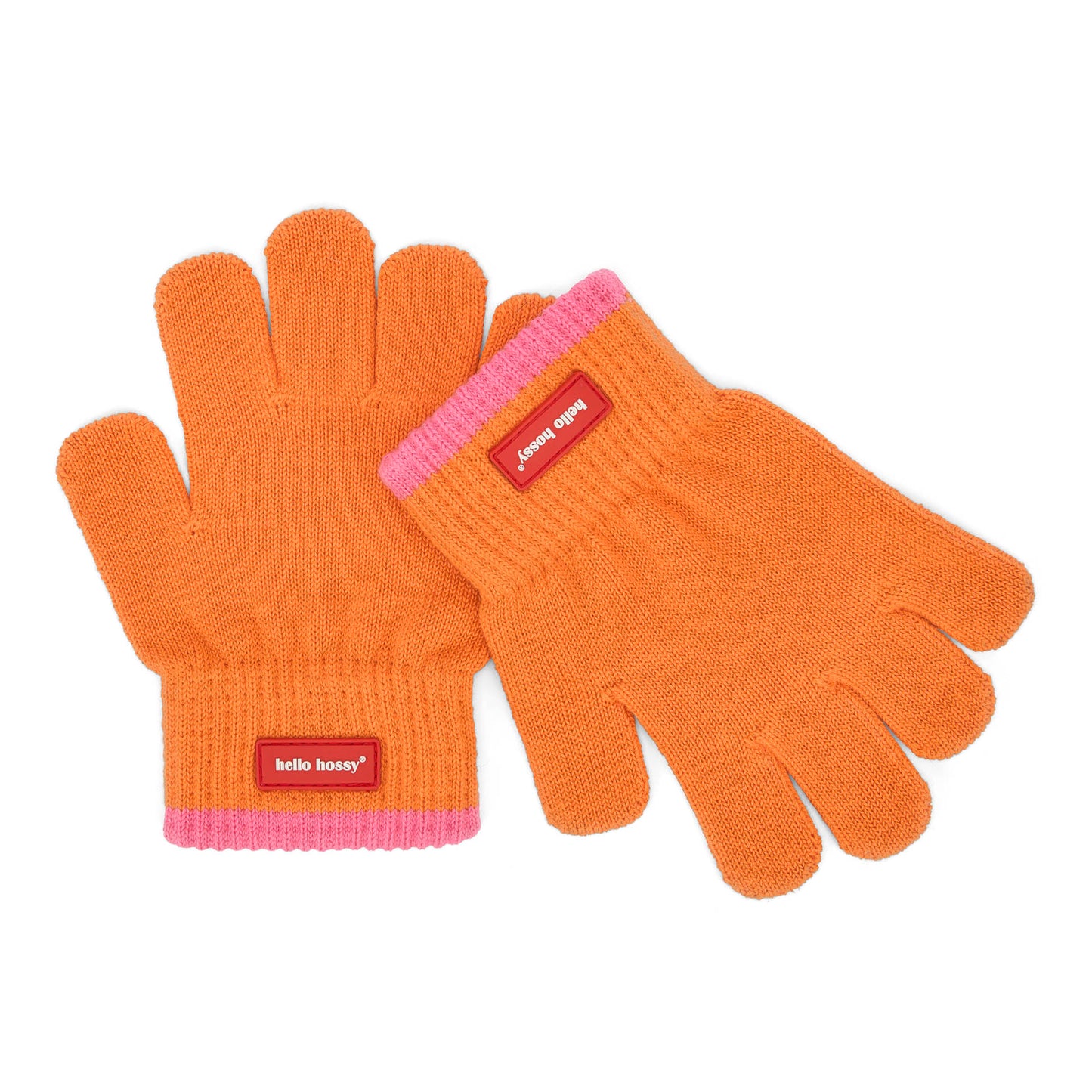 Gants en maille bicolore Handy Indie pour enfant et bébé – vue à plat