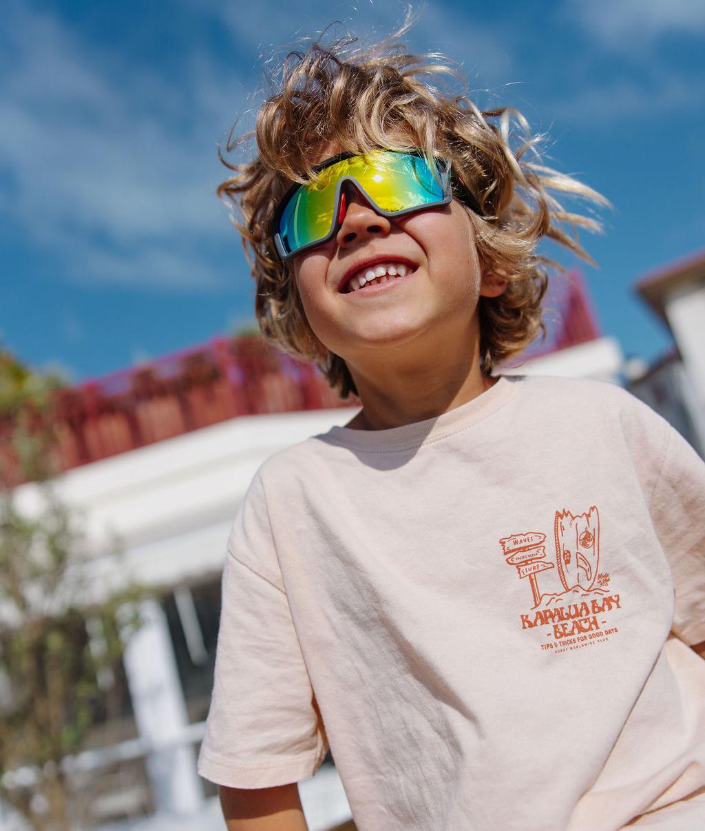 Lunettes de soleil enfant forme sport verres polarisés multicolore Hello Hossy