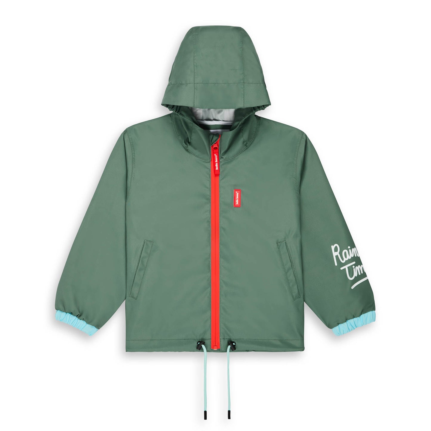Veste de Pluie imperméable avec capuche Captain pour enfant – vue à plat, de face
