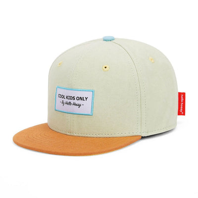 Casquette Enfants Mini Pistache, visière plate, 100% coton biologique, certifiée Oeko-Tex, dès 9 mois, Cool Kids Only !