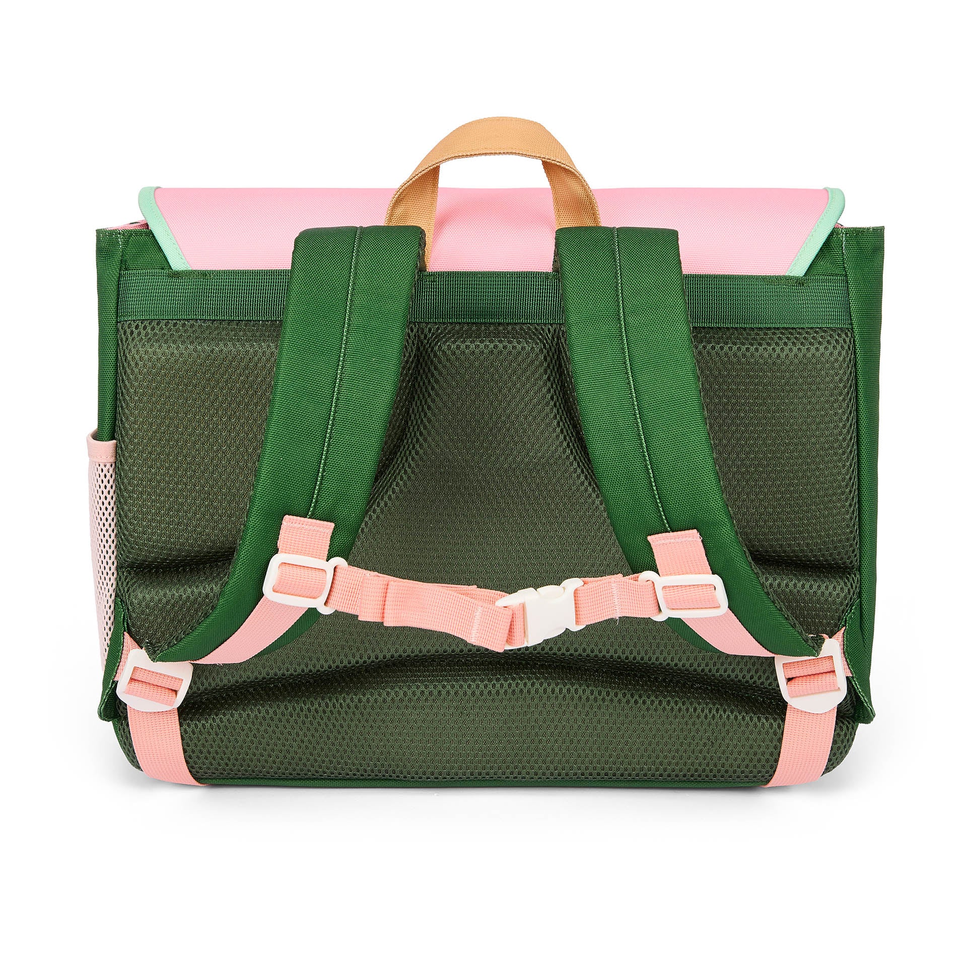Cartable enfant vert et rose bretelles réglables Hello Hossy