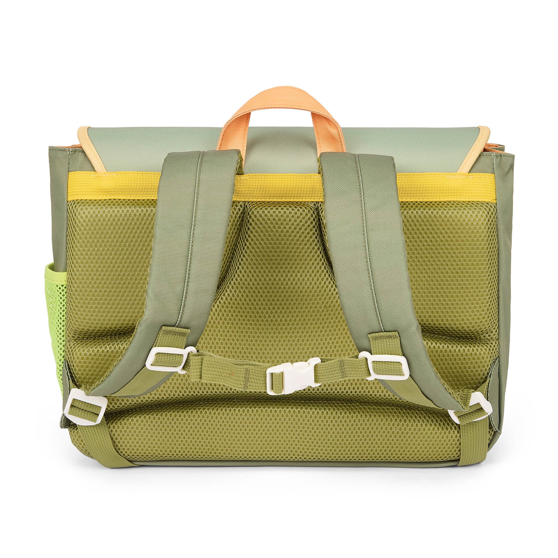 Cartable enfant vert avec bretelles rembourrées et poignée Hello Hossy