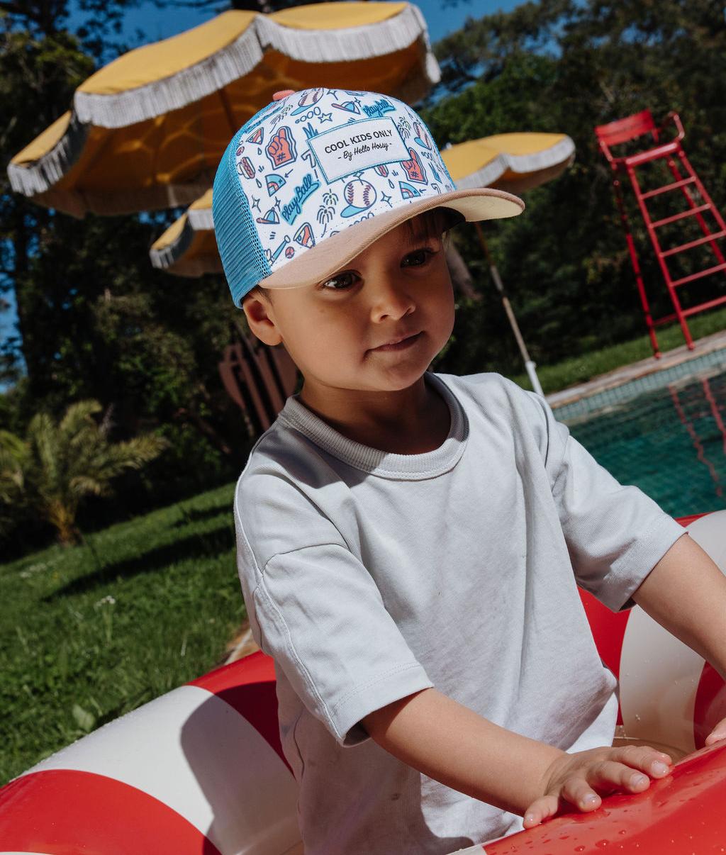 Casquette enfant trucker sport baseball imprimé Hello Hossy