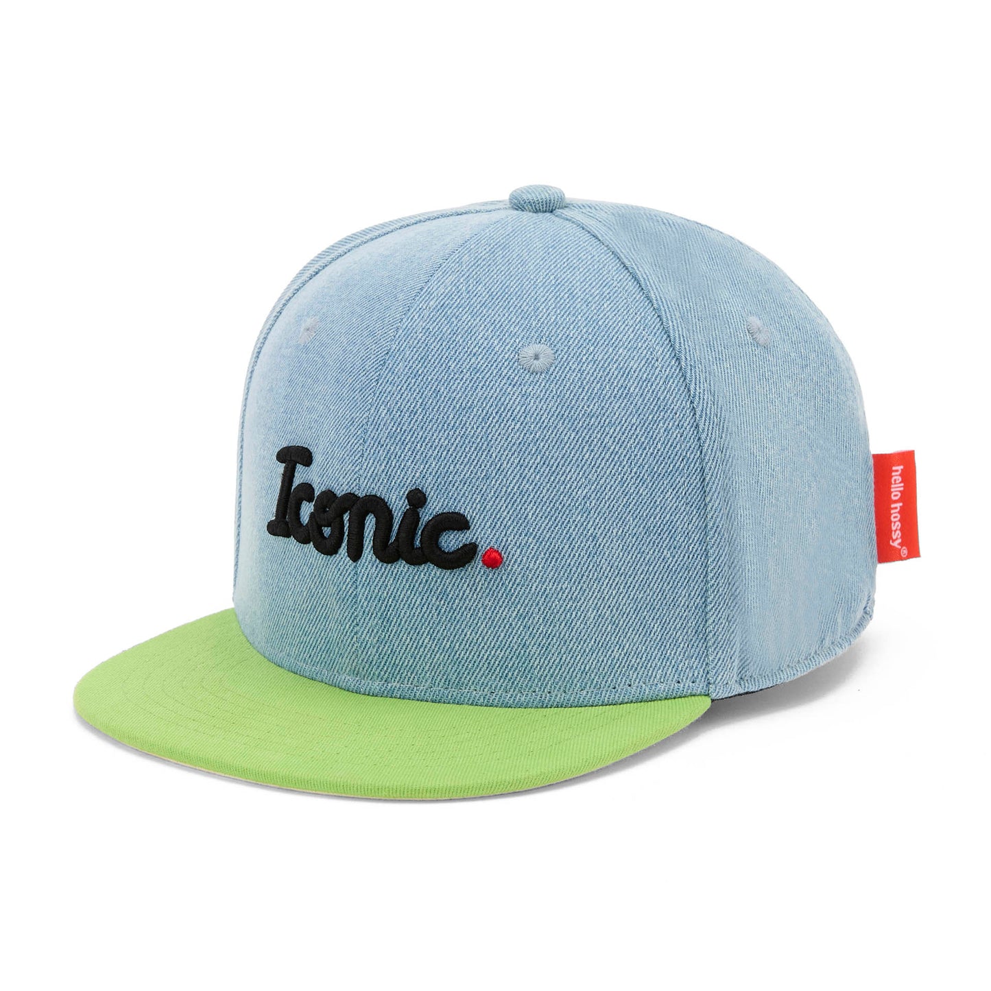 Casquette Enfants Jean Iconic, visière plate, coton biologique, certifiée Oeko-Tex, dès 9 mois, Cool Kids Only !