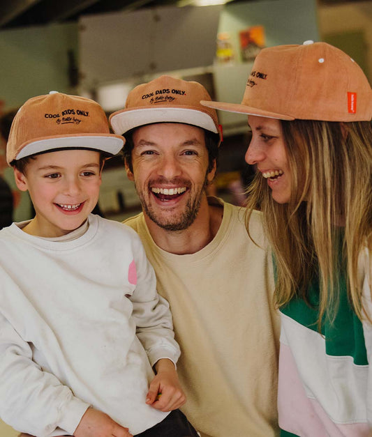 Casquette Parents-Enfants Mini Nutty, visière plate, velours, matchy-matchy, dès 9 mois, Cool Kids Only !