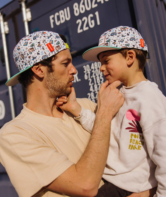 Casquette Parents-Enfants Hossegor, visière plate, matchy-matchy, éco-responsable, dès 9 mois, Cool Kids Only !