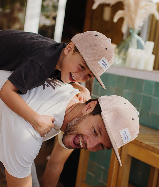 Casquette Parents-Enfants Sweet Burlywood, visière plate, velours, matchy-matchy, dès 9 mois, Cool Kids Only !