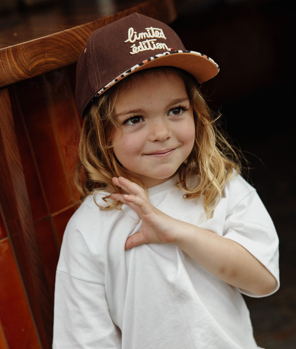 Casquette Enfants Léopard #4, visière courbée, matchy-matchy, éco-responsable, dès 9 mois, Cool Kids Only !