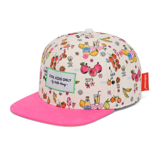 Casquette enfant imprimé visière rose non portée Hello Hossy