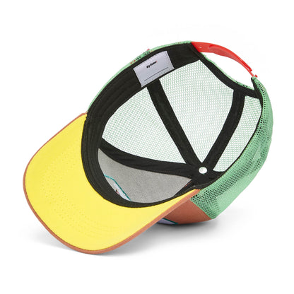 Casquette enfant marron vert visière courbée filet ajustable Hello Hossy