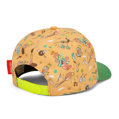 Casquette enfant camel imprimé musique visière verte réglable Hello Hossy