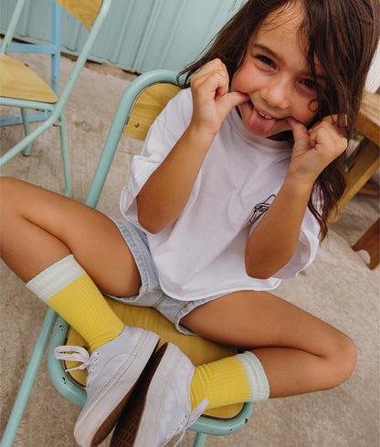 Chaussettes Enfants Mini Sunshine, coton biologique, accessoire coloré, cadeau enfant, dès 1 an, Cool Kids Only !
