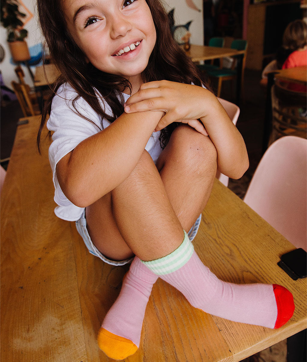Chaussettes Enfants Mini Lavender, coton biologique, accessoire coloré, cadeau enfant, dès 1 an, Cool Kids Only !