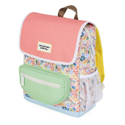 Sac à dos enfant multicolore motif art poche verte Hello Hossy
