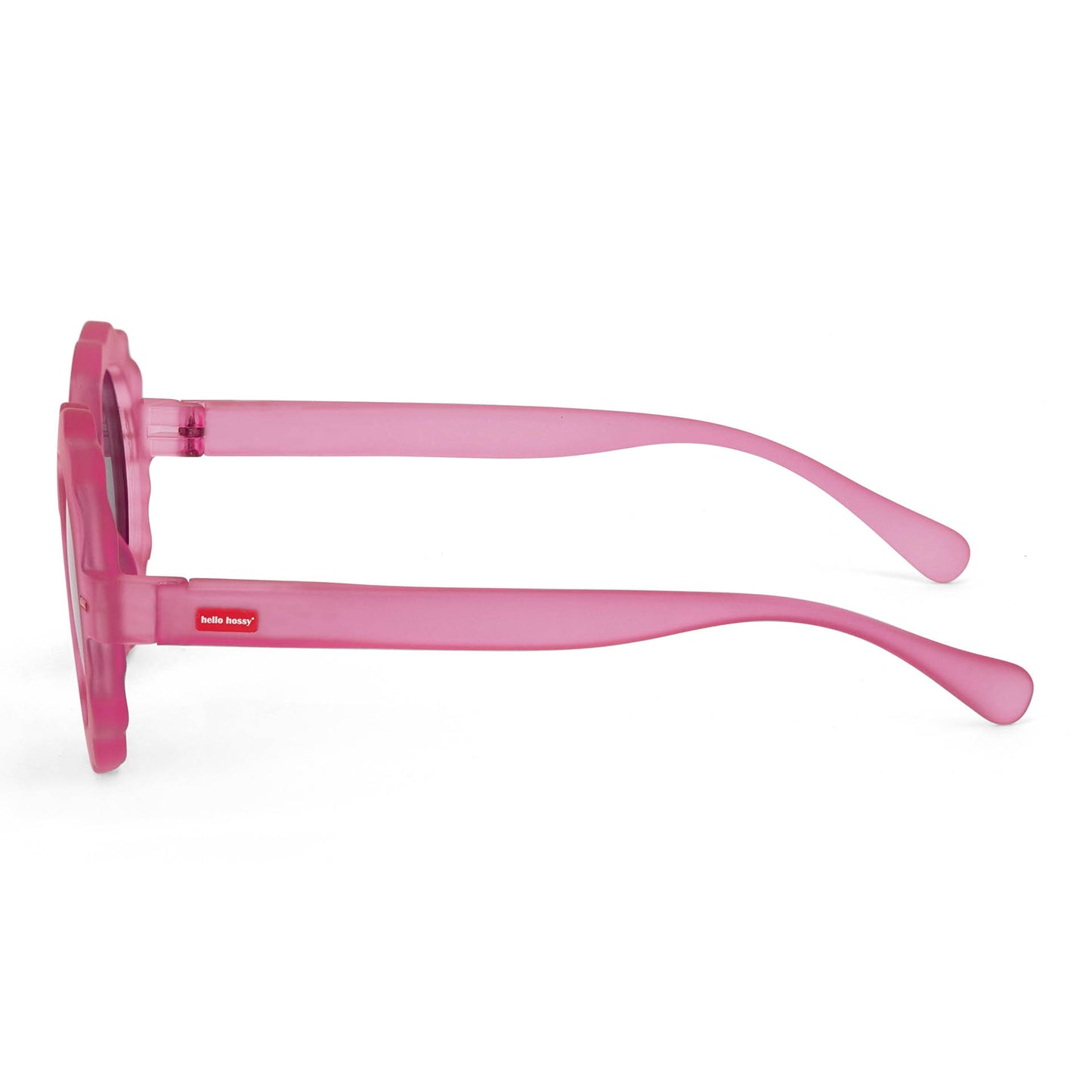 Lunettes de soleil enfant fuchsia forme fleur branches mates Hello Hossy