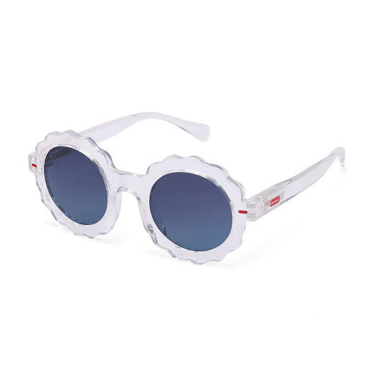 Lunettes de soleil enfant blanc transparent forme fleur Hello Hossy