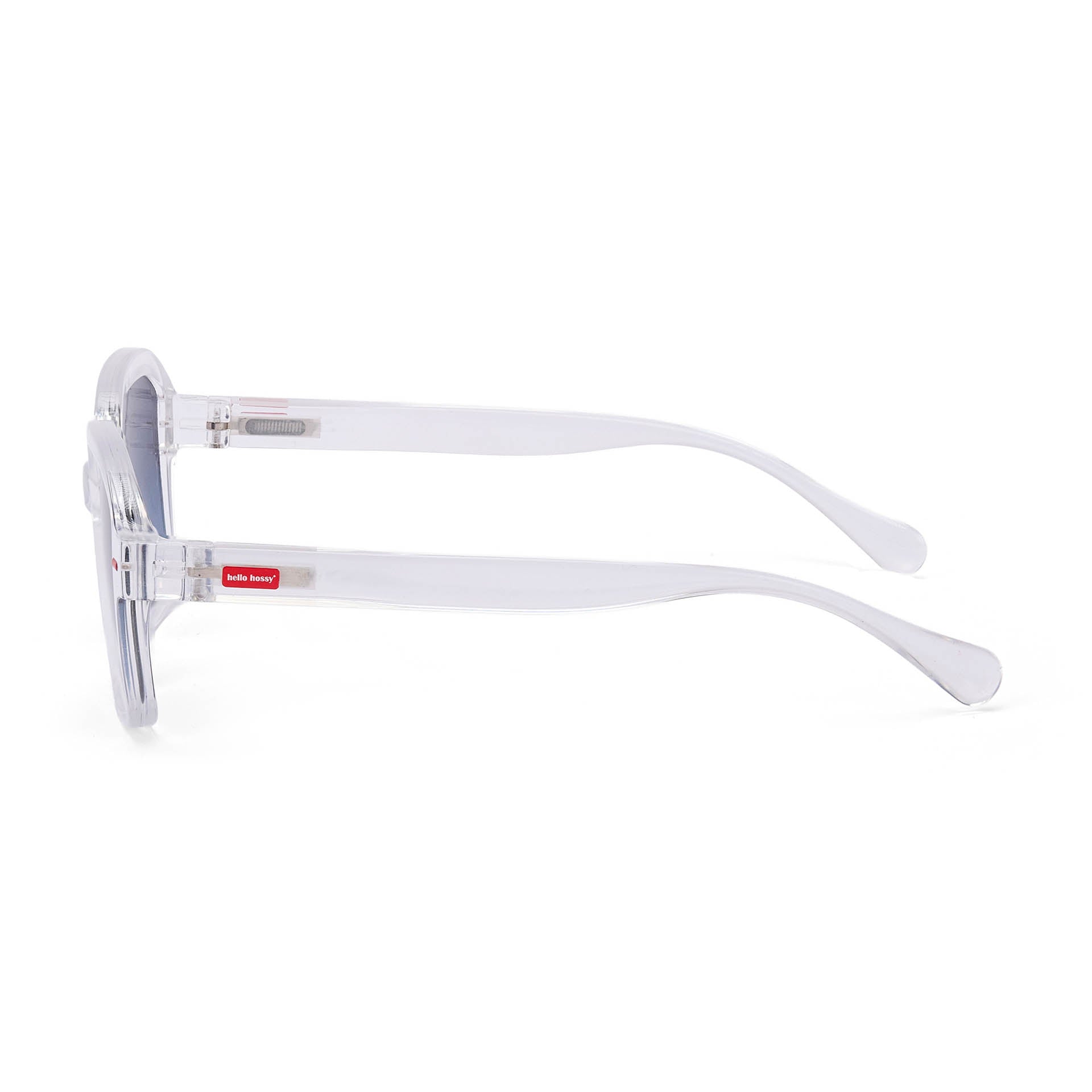 Lunettes de soleil enfant blanc transparent forme carrée verres foncés Hello Hossy