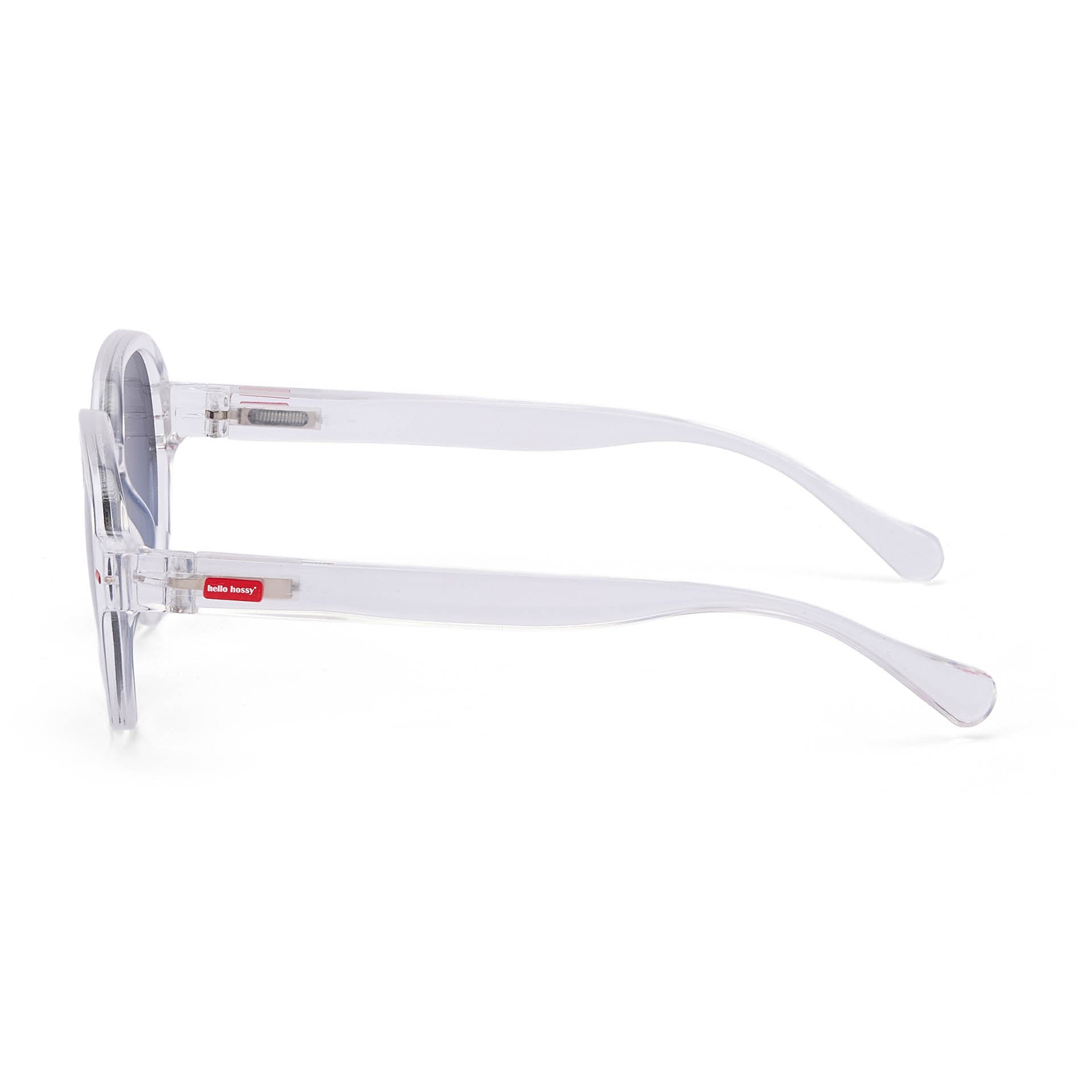 Lunettes de soleil enfant blanc transparent forme ronde Hello Hossy