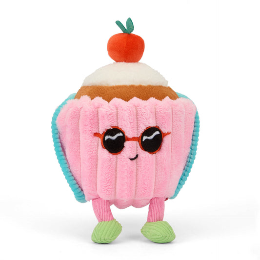 Peluche originale pour enfant Hello Hossy forme gâteau Cherry Cake – vue de face, debout