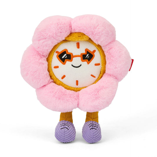 Peluche originale pour enfant Hello Hossy forme horloge-fleur Tic Tac Bloom– vue de face, debout