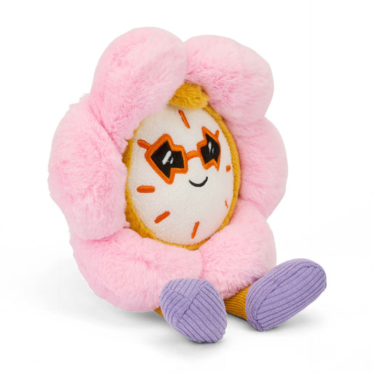 Peluche originale pour enfant Hello Hossy forme horloge-fleur Tic Tac Bloom – vue de 3/4