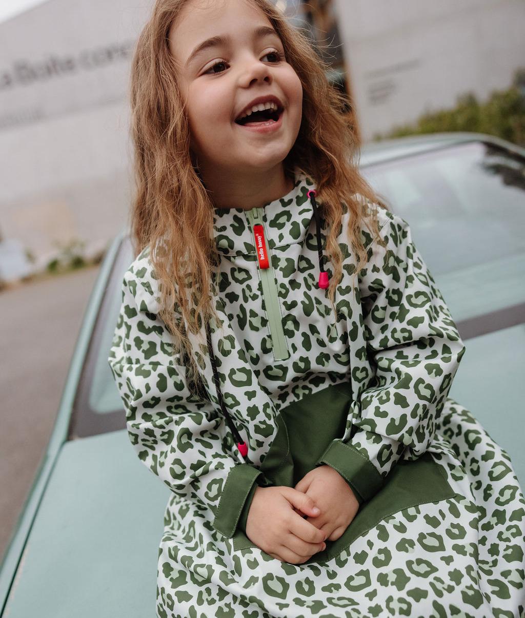 Poncho de pluie Green Leopard