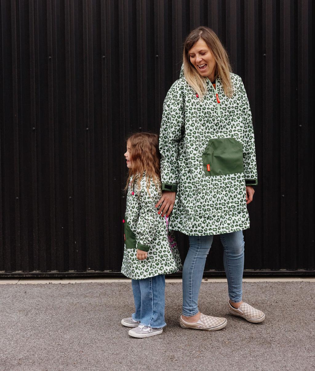 Poncho de pluie Green Leopard