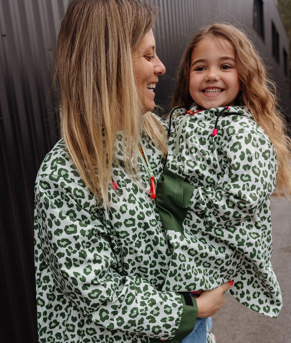 Poncho de pluie Green Leopard