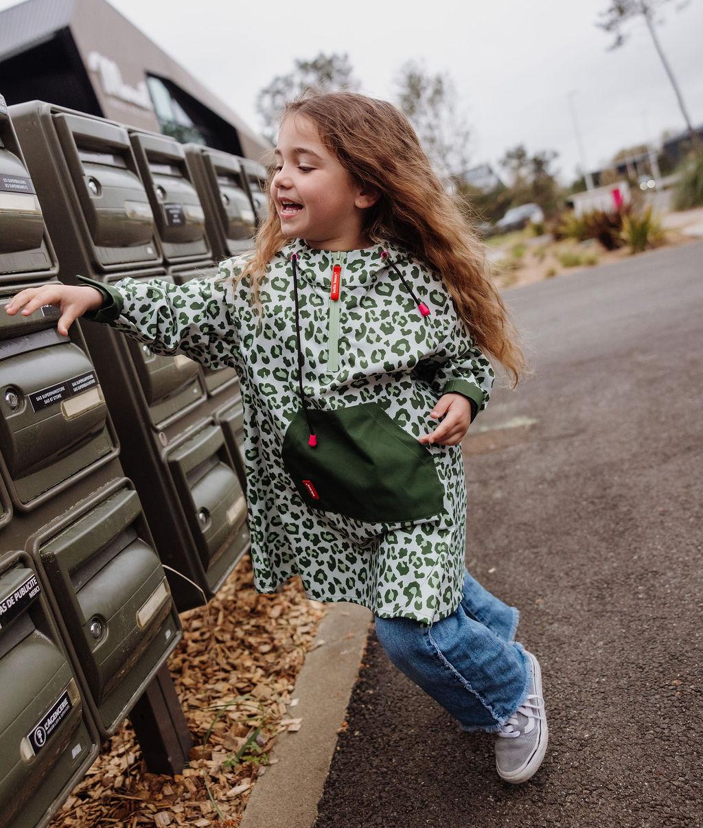 Poncho de pluie Green Leopard