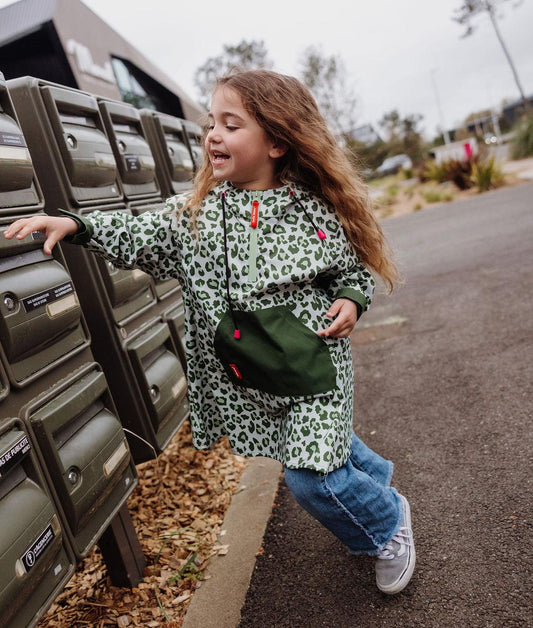 Poncho de pluie Green Leopard