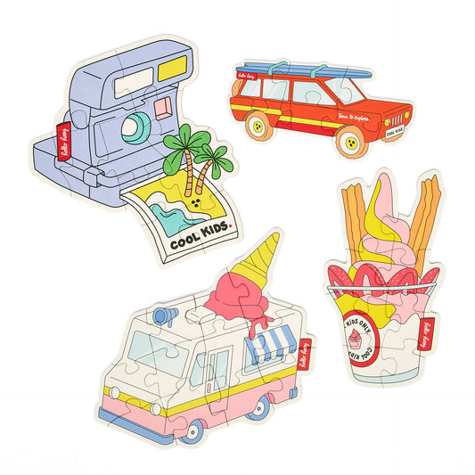 Puzzles évolutifs pour enfant Hello Hossy "Just Enjoy" assemblé – vue à plat – fond blanc