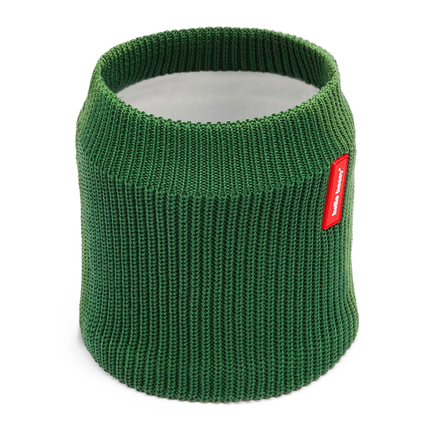 Snood enfant vert maille côtelée doublure polaire Hello Hossy