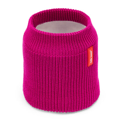 Snood enfant violet tricot doublure polaire Hello Hossy