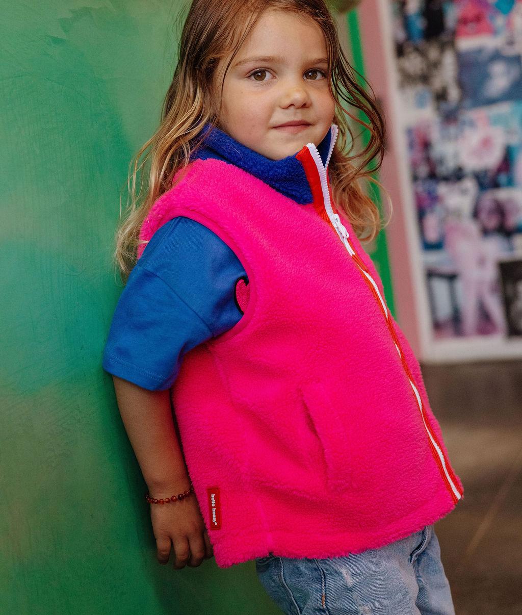 Polaire sans manches Fuchsia
