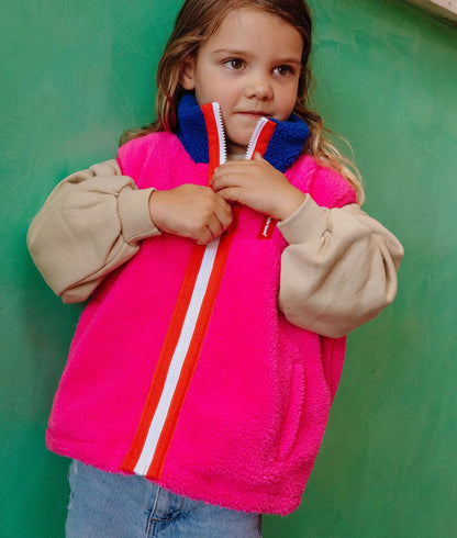 Polaire sans manches Fuchsia