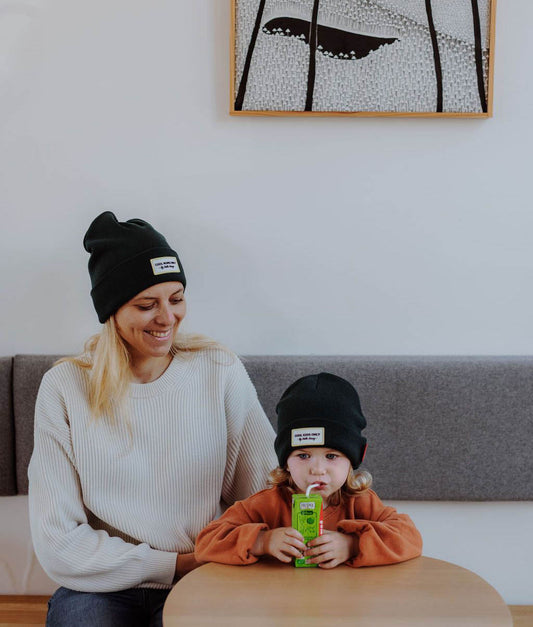 Bonnet Parents-Enfants Urban Green, 100% coton biologique, matchy-matchy, dès 9 mois, Cool Kids Only !